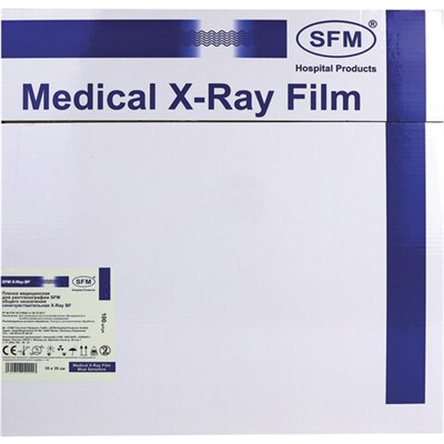 Рентгеновская пленка синечувствительная, SFM X-Ray BF, КОМПЛЕКТ 100 л., 35х35 см, 629042