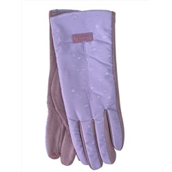 Комбинированные женские перчатки, цвет сиреневый