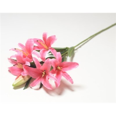Искусственные цветы, Ветка лилии 5 голов и 1 бутон (1010237)