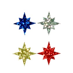 Украшение Звезда Многогранная Искристая 15 см