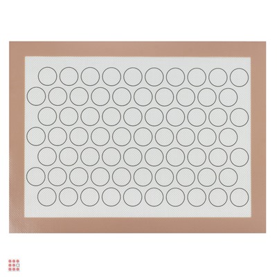 SATOSHI Коврик для теста Pro, 40x30см "Макарун", силикон