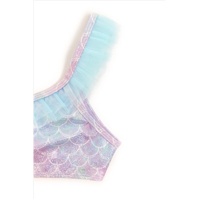 Soliswim Blue Metallic Mermaid Bikini