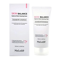 MeLoSo Очищающая пенка для лица с церамидами и пантенолом / Skin Balance Hyaluron Moist Cleansing Foam, 130 мл