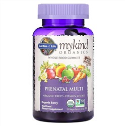 Garden of Life, MyKind Organics, пренатальные мультивитамины, со вкусом ягод, 120 веганских жевательных таблеток