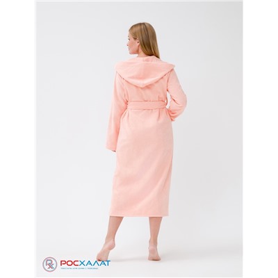 Женский халат с капюшоном персиковый МЗ-06 (32)