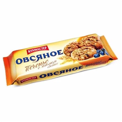 Печенье "КМ" "Овсяное с изюмом" 270 г, Печенье «Овсяное c изюмом»