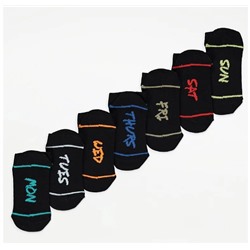 Days of the Week Cotton Rich Trainer Liner Socks 7 Pack
