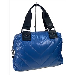 Cтильная женская сумка-шоппер из водооталкивающей ткани, цвет голубой