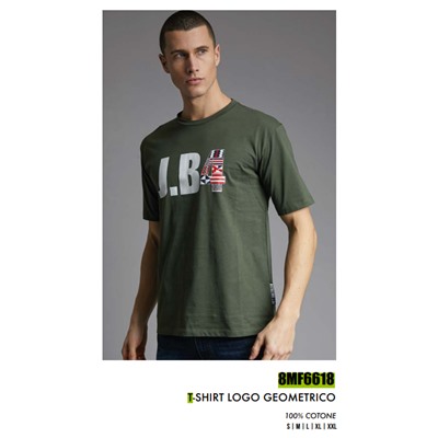 8MF6618 T SHIRT NEW LOGO GEOMETRICO