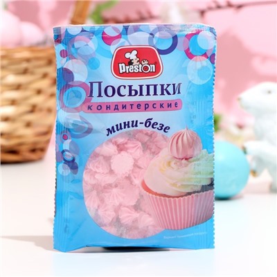 Посыпки кондитерские декор "Мини-безе розовые", 25г