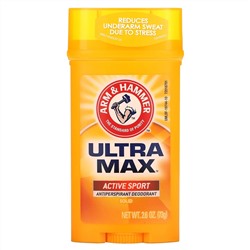 Arm & Hammer, UltraMax, твердый дезодорант-антиперспирант для мужчин, аромат «Active Sport», 73 г (2,6 унции)