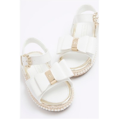 River Island Girls White 3D Bow Espadrille