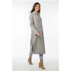 01-10617 Пальто женское демисезонное Микроворса серый