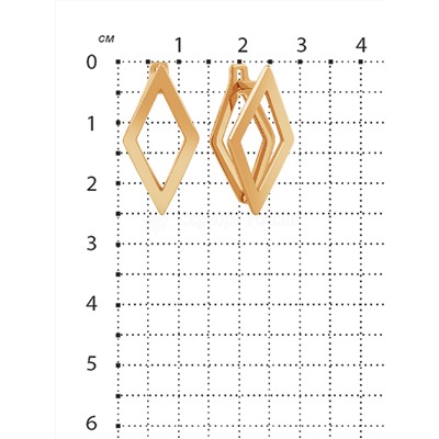 Серьги из золочёного серебра 925 пробы с029з