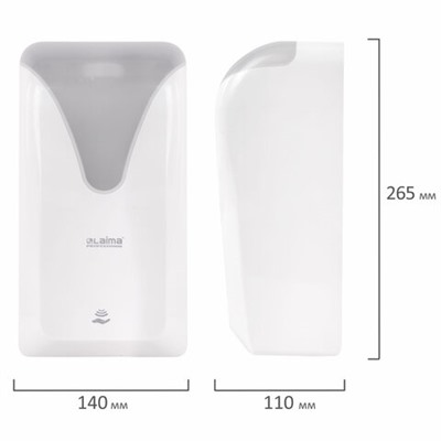 Дозатор сенсорный для жидкого мыла LAIMA PROFESSIONAL ULTRA, наливной, 1 л, белый, ABS, 608763, 401610