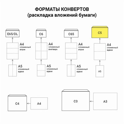 Конверты С5 (162х229 мм) КРАФТ, клей, 90 г/м2, КОМПЛЕКТ 50 шт., треугольный клапан, BRAUBERG, 112364