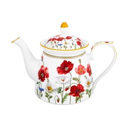 Чайник 1 л 23*13*17 см "Маки" NEW BONE CHINA