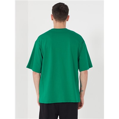Сток футболка #212 оверсайз (зеленый), 100% хлопок, плотность 190 г.