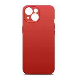 Чехол BoraSCO для iPhone 15 Plus, Soft Touch, силикон, микрофибра, красный