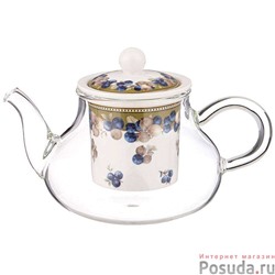 Чайник стеклянный с ситом lefard Фрукты 500 мл  арт. 104-903