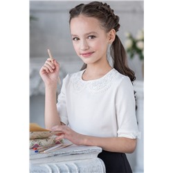 Блузка ванильного цвета для девочки ТБ-1801-72