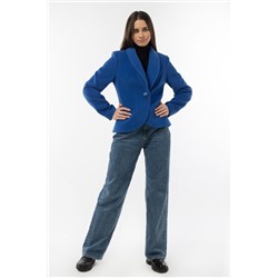 01-06894 Пальто женское демисезонное Пальтовая ткань синий