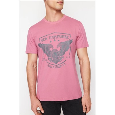 Футболка обычного/нормального кроя с принтом Dusty Rose Eagle TMNSS24TS00208