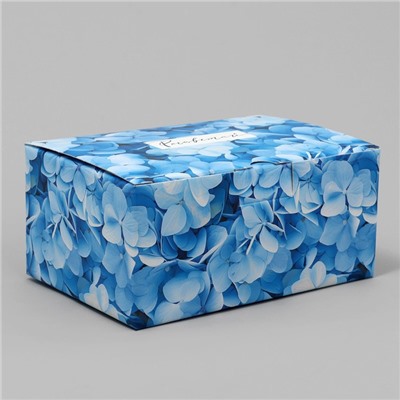 Коробка подарочная складная, упаковка, «Цветущая гортензия», 22 х 15 х 10 см