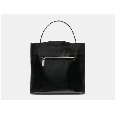 Черная кожаная сумка с росписью из натуральной кожи «W0027 Black Затмение»