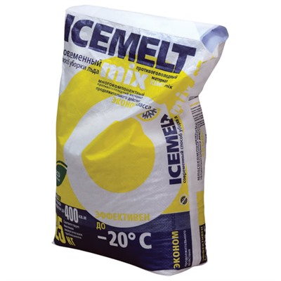 Реагент антигололедный 25 кг, ICEMELT Mix, до -20С, хлористый натрий, мешок