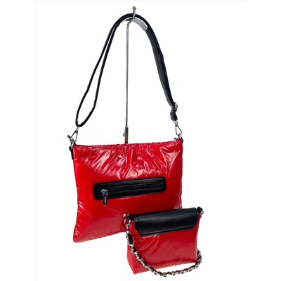 Cтильная женская сумка-шоппер из водооталкивающей ткани, цвет красный