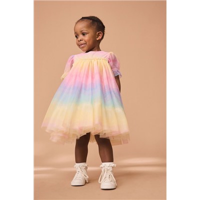 Multi Rainbow Mesh Dress (3mths-7yrs)