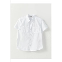 Детская базовая рубашка из поплина для мальчиков с короткими рукавами S12359Z4