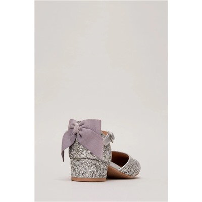 Phase Eight Silver Metallics Glitter Heeled Shoes