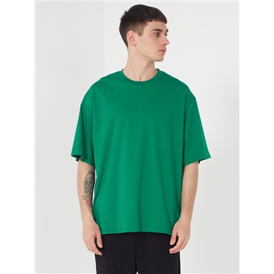 Сток футболка #212 оверсайз (зеленый), 100% хлопок, плотность 190 г.