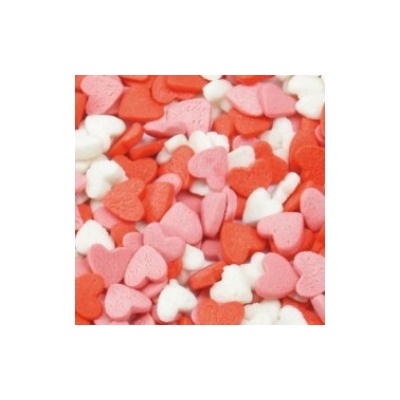 Посыпка "Сердечки красно-белые-розовые", 50 гр