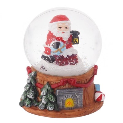 Фигурка декоративная в стекл. шаре "Дед Мороз", D4,5 см, L5 W5 H6 см, 3в.