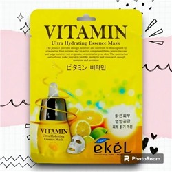 [EKEL] Маска тканевая с витамином С VITAMIN Ultra Hydrating Essence Mask,  25 мл