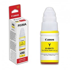 Чернила CANON GI-490Y для СНПЧ Pixma G1400\G2400\G3400 желтый 362230 (1)