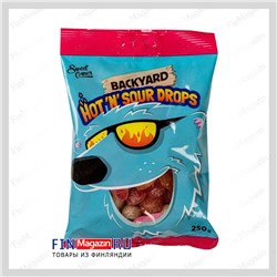 Карамельные конфеты Sweet Corner BACKYARD Hot & Sour Drops 250 гр