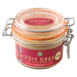 Консервы Foie gras de canard entier Фуа-гра пастеризов. 140 г   1/3