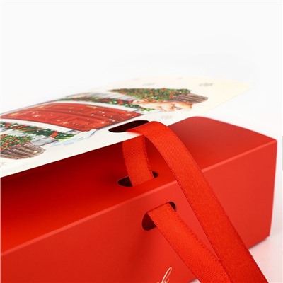 Коробка складная двухсторонняя «Уютный Новый год», 16.5 х 12.5 х 5 см, Новый год