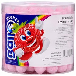 Rocket Balls Brausebälle Erdbeer sauer 200er