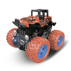 Handers Инерционная машинка "Бигфут: Трюкач" (8,5 см, вращ. на зад. колёсах, 4WD, оранжевый, коробка)