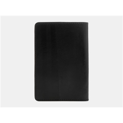 Черный кожаный кожаный аксессуар с росписью из натуральной кожи «PR006 Black Волчица в цветах»
