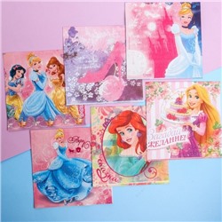 Салфетки бумажные (6 шт) "Любимые принцессы": Принцессы, 33 х 33 см