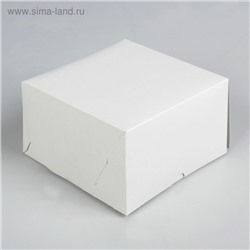 Упаковка для капкейков на 4 шт, без окна, белая 16 х 16 х 10 см