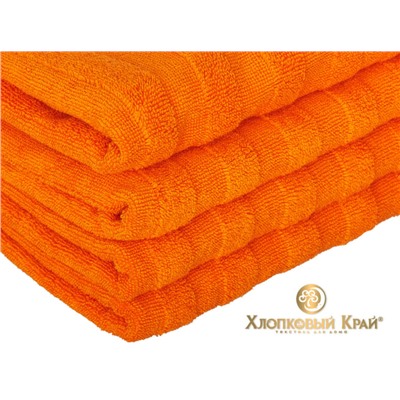 Полотенце банное 70х140 см Страйп оранж