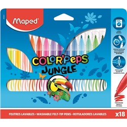 Фломастеры Maped COLOR'PEPS JUNGLE 18 цв 845421 картон,845421