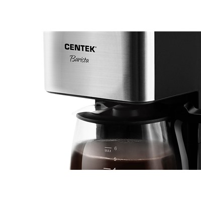 Кофеварка Centek CT-1144 <Steel>  капельная 680Вт,   800мл, капля стоп, съёмный фильтр, подогрев